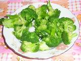 Chicken with Broccoli- broccoli after boiled